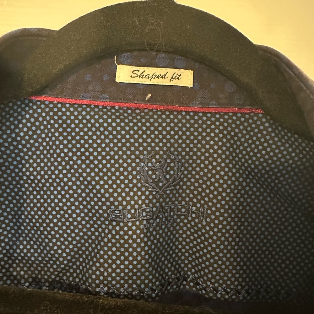 Bugatchi Blue Patterned Button-Up Shirt - image 2